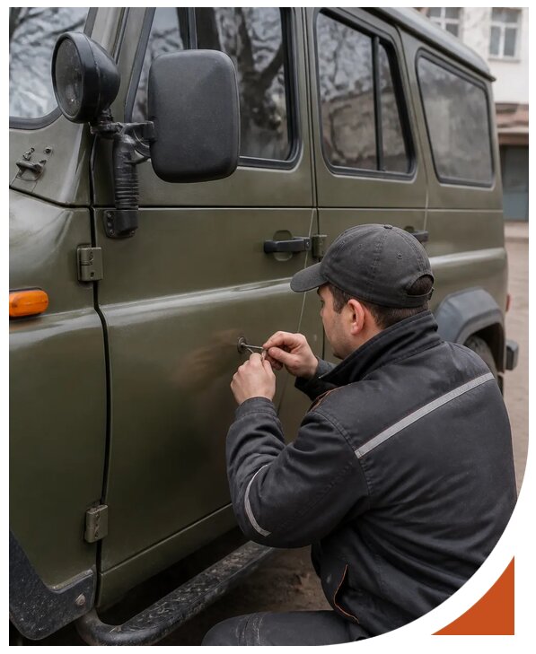 Профессиональное вскрытие автомобиля УАЗ без повреждений в Зиме